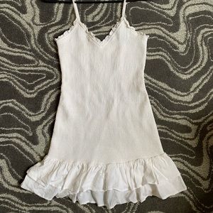 Victoria + Sofia smocked white dress
